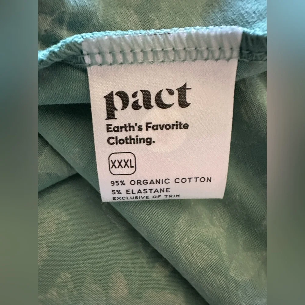NWT Pact Women’s Midi Skirt Shadow Floral Spruce Size 3X Stretch Pockets Green
